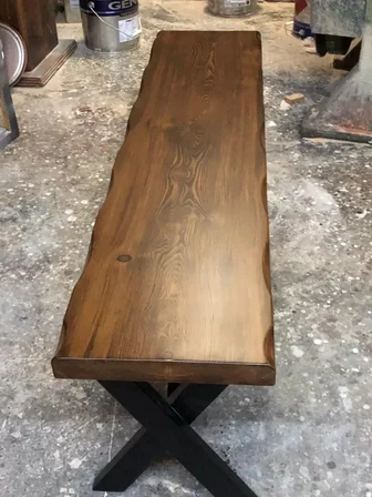 Ceviz Rengi Kütük Bank Ölçüsü 140X35.CM