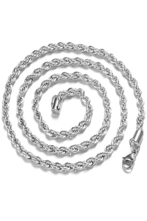 Kolye 925 Ayar Gümüş Burgu Zincir Unisex
