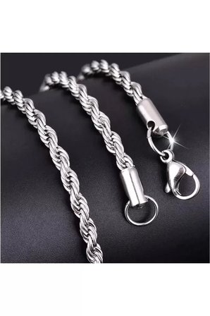 Kolye 925 Ayar Gümüş Burgu Zincir Unisex