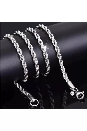 Kolye 925 Ayar Gümüş Burgu Zincir Unisex