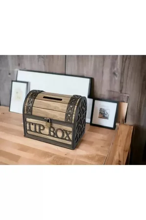 Klitli Tip Box Bahşiş Kutusu ve Kumbara Sandık Tipi Tipbox