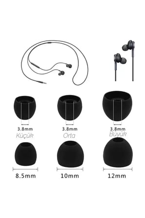 1 Çift 2 Adet Kulaklık Silikonu Uyumlu Orta 10mm