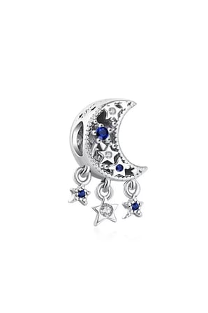 925 Ayar Gümüş Yıldız ve Yeni Ay Charm