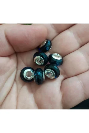 Bileklik ve Kolye için Gümüş Kaplama Yuvarlak Charm
