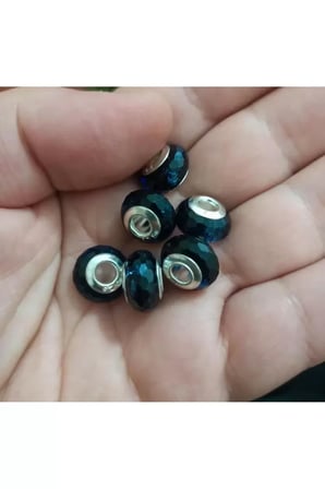 Bileklik ve Kolye için Gümüş Kaplama Yuvarlak Charm