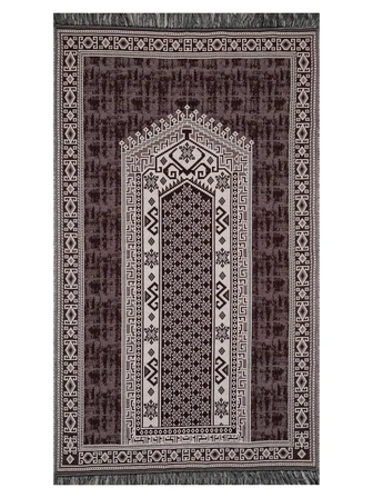 My Evilla Seccade Hafif Katlanabilir Yıkanabilir Namazlık Şık Motifli Çeyizlik ve Hediyelik Bordo 3