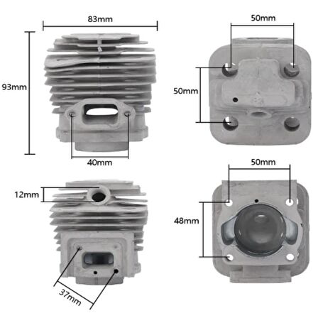 Kmtmak Motorlu Tırpan ot motoru Silindir Piston Segman Set 44mm 