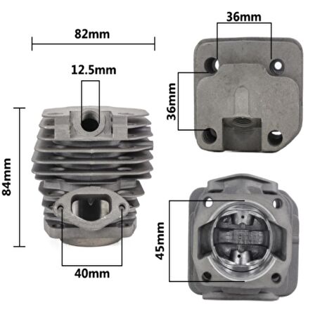 Kmtmak Motorlu testere 4500/5200 silindir piston set 45mm