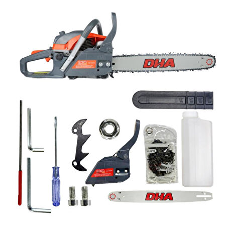 DHA Benzinli Motorlu Testere 58CC 36 Diş EW-YD02-58 Gold Hızar Ağaç Odun Kesme Motoru