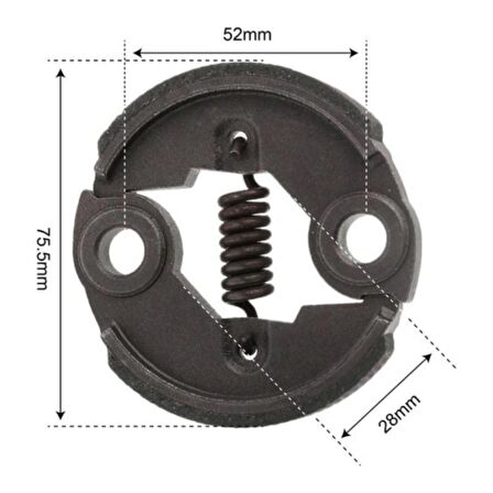 Kmtmak Motorlu Tırpan BG/CG430-520 Balata Vida Pul Sırt ve Yan Modeller Bahçe Makina Yedek Parça