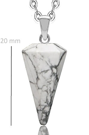 Sertifikalı Doğal Havlit Taşı Doğal Taş Pandül Kolye