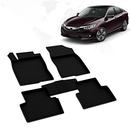 Honda Civic SD 4D Havuzlu Paspas 2016-2021 A+Kalite