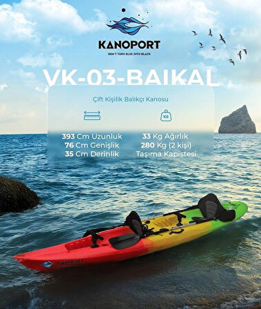 KANOPORT BAIKAL ÇİFT KİŞİLİK BALIKÇI KANOSU