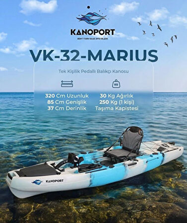 KANOPORT MARIUS TEK KİŞİLİK BALIKÇI KANOSU 