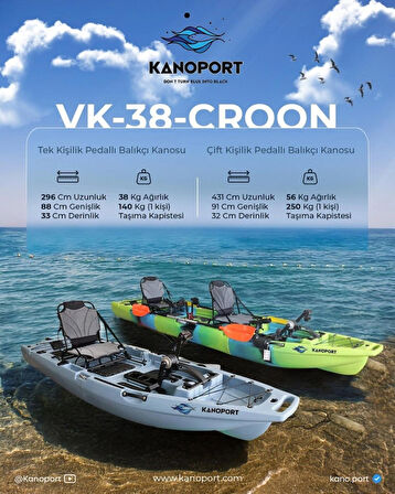 KANOPORT CROON ÇİFT KİŞİLİK BALIKÇI KANOSU