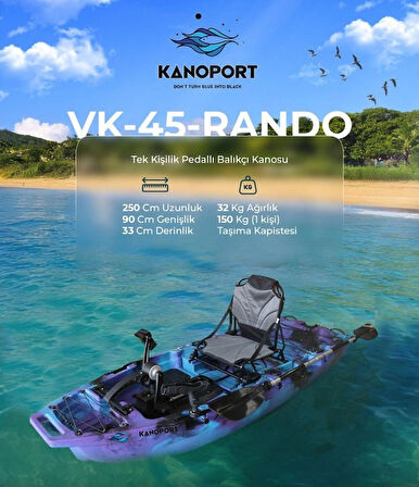 KANOPORT RANDO TEK KİŞİLİK BALIKÇI KANOSU