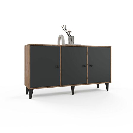 Luna Konsol - 3 Kapaklı - Atlantik Çam - Antrasit 