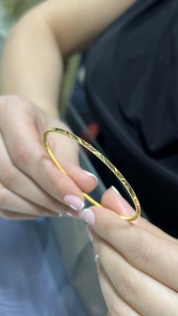 10 gr (Gram) Yasemin Oluklu Ajda Bilezik 22 Ayar Altın