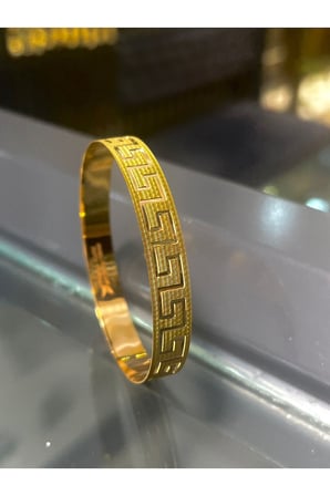 10 gr (Gram) Grek Desenli Kibrit Çöpü Bilezik 22 Ayar Altın