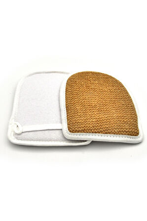 Doğal Jüt İp Eldiven Tipi Banyo Lifi Hamam Vücud Kesesi 16x20 cm.