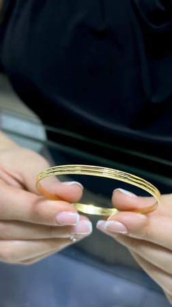 10 gr (Gram) Simli Ray Kibrit Çöpü Bilezik 22 Ayar Altın