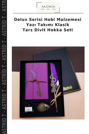 Delux Serisi Hobi Malzemesi Yazı Takımı Klasik Tarz Divit Hokka Seti