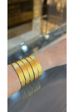 22 Gr (Gram) Trabzon Desenli Yatırımlık İşçiliksiz Bilezik 22 Ayar Altın