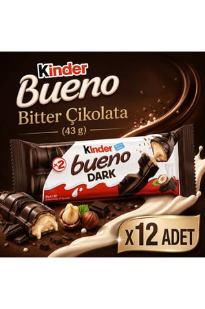 Kinder Bueno Bitter Çikolata 43 g x12 Adet