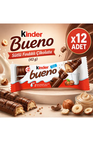 Kinder Bueno Beyaz Çikolata 39 g x12 Adet