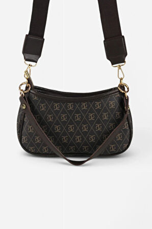 Farme Monogram Kahverengi Çapraz Çanta