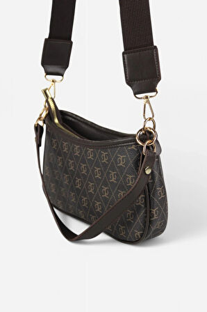 Farme Monogram Kahverengi Çapraz Çanta