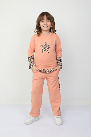 Kız Çocuk Leopar Yıldızlı Takım 37037