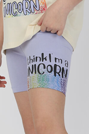 I Thing  Unicorn Baskılı Kız Çocuk Takım 6534-1