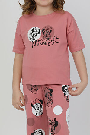 Minnie Baskılı Kız Çocuk Takım 2549-1