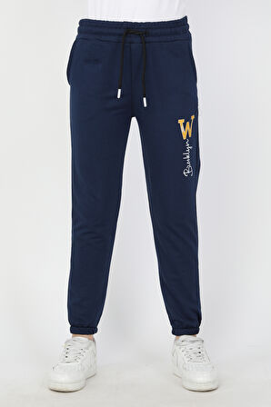 W Brooklyn baskılı Unisex Çocuk Eşofman Altı 4189