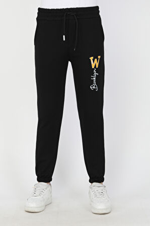 W Brooklyn baskılı Unisex Çocuk Eşofman Altı 4189