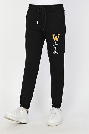 W Brooklyn baskılı Unisex Çocuk Eşofman Altı 4189