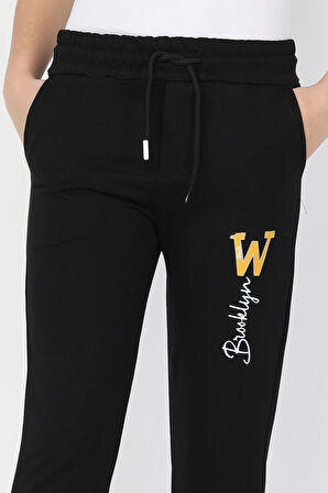 W Brooklyn baskılı Unisex Çocuk Eşofman Altı 4189