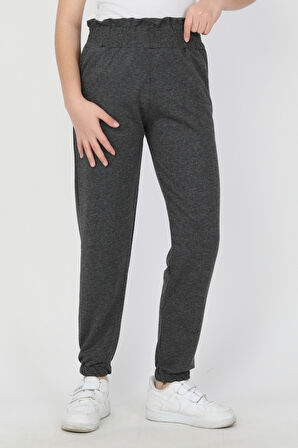 Bel Paça Lastikli Unisex Çocuk Düz Renk Eşofman Altı 0012-0011