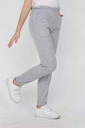 Bel Paça Lastikli Unisex Çocuk Düz Renk Eşofman Altı 0012-0011
