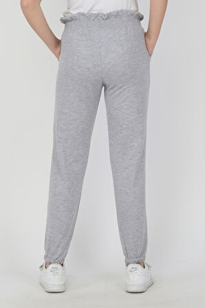 Bel Paça Lastikli Unisex Çocuk Düz Renk Eşofman Altı 0012-0011
