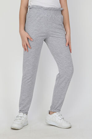 Bel Paça Lastikli Unisex Çocuk Düz Renk Eşofman Altı 0012-0011