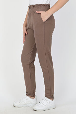 Bel Paça Lastikli Unisex Çocuk Düz Renk Eşofman Altı 0012-0011
