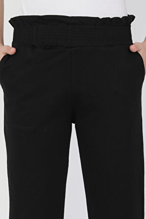 Bel Paça Lastikli Unisex Çocuk Düz Renk Eşofman Altı 0012-0011