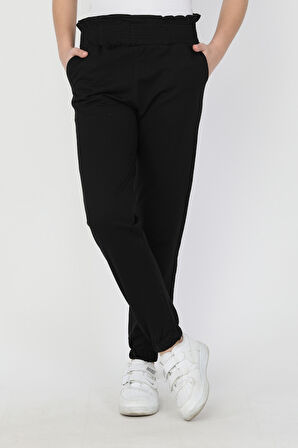 Bel Paça Lastikli Unisex Çocuk Düz Renk Eşofman Altı 0012-0011