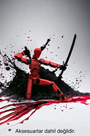 Knk13 Aksiyon Figürü T13 Robot Dummy 13 Eklemleri Hareketli Oyuncak (1 ADET RASTGELE RENK)