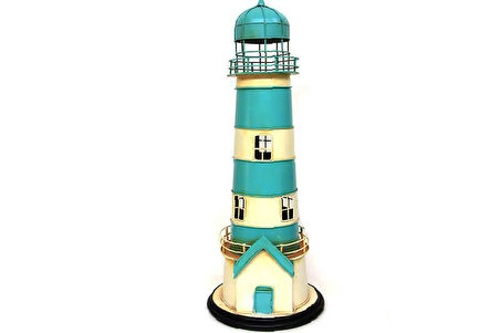 KENPAZAR Dekoratif Metal Deniz Feneri Kumbara Vintage Biblo Hediyelik