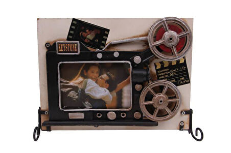 KENPAZAR Dekoratif Metal Çerçeve Sinema Projektörü Dekorlu Hediyelik