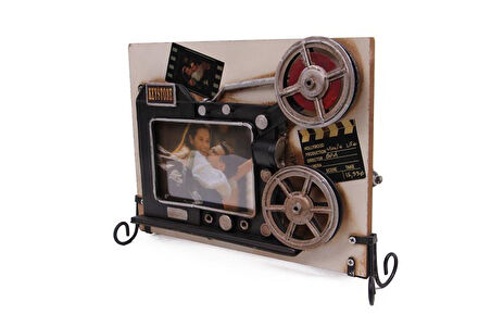 KENPAZAR Dekoratif Metal Çerçeve Sinema Projektörü Dekorlu Hediyelik