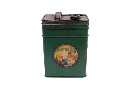 KENPAZAR Dekoratif Metal Yakıt Bidonu Kumbaralı Vintage Hediyelik